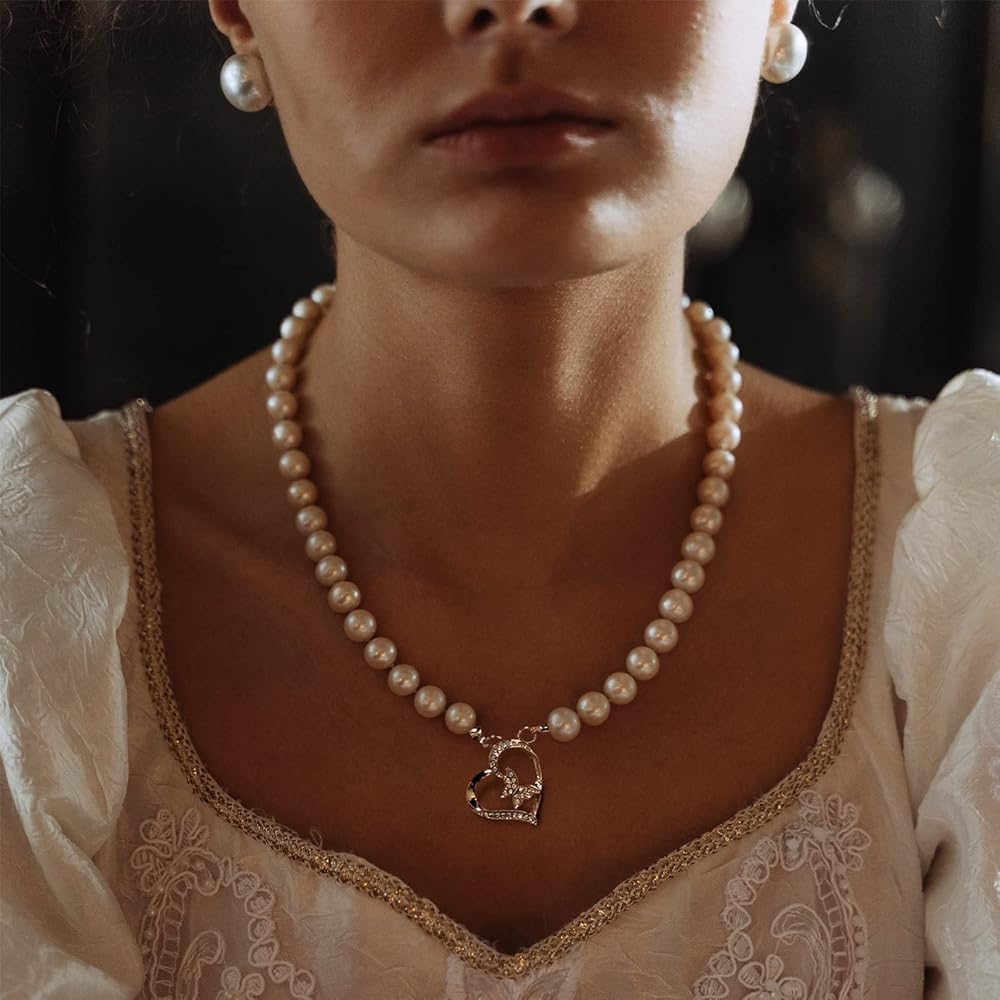 ネックレス・ペンダント +ENGBROX+ peace heart pearl necklace set EBNL23056SV 86326-image-squared-1-